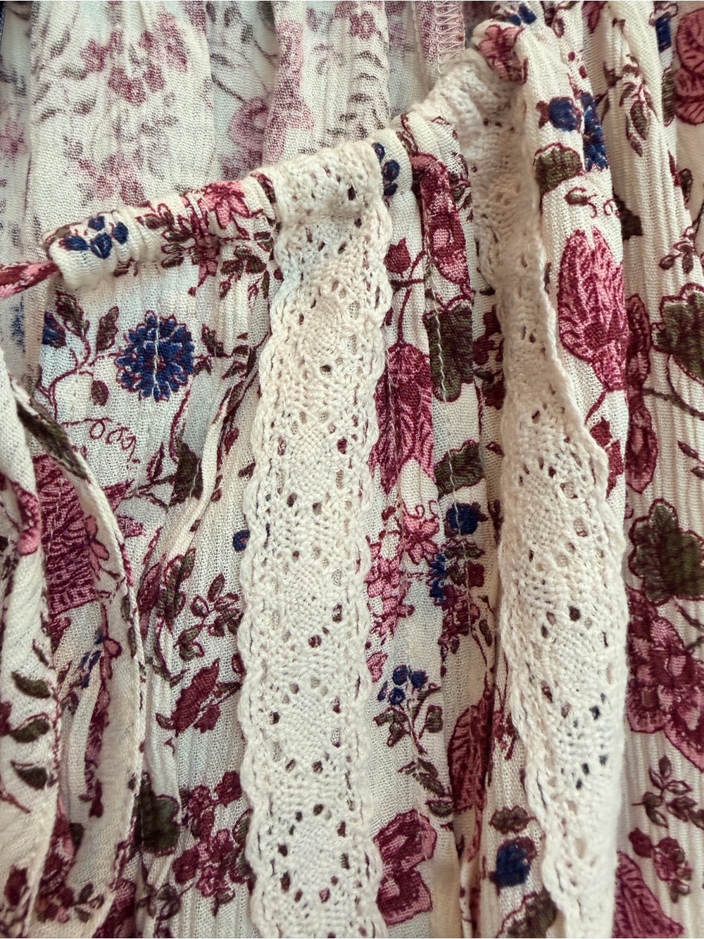 Torrid Cottagecore Crinkle Gauze Flutter Sleeve Feminine Floral Top Size Large L - Picture 5 of 14